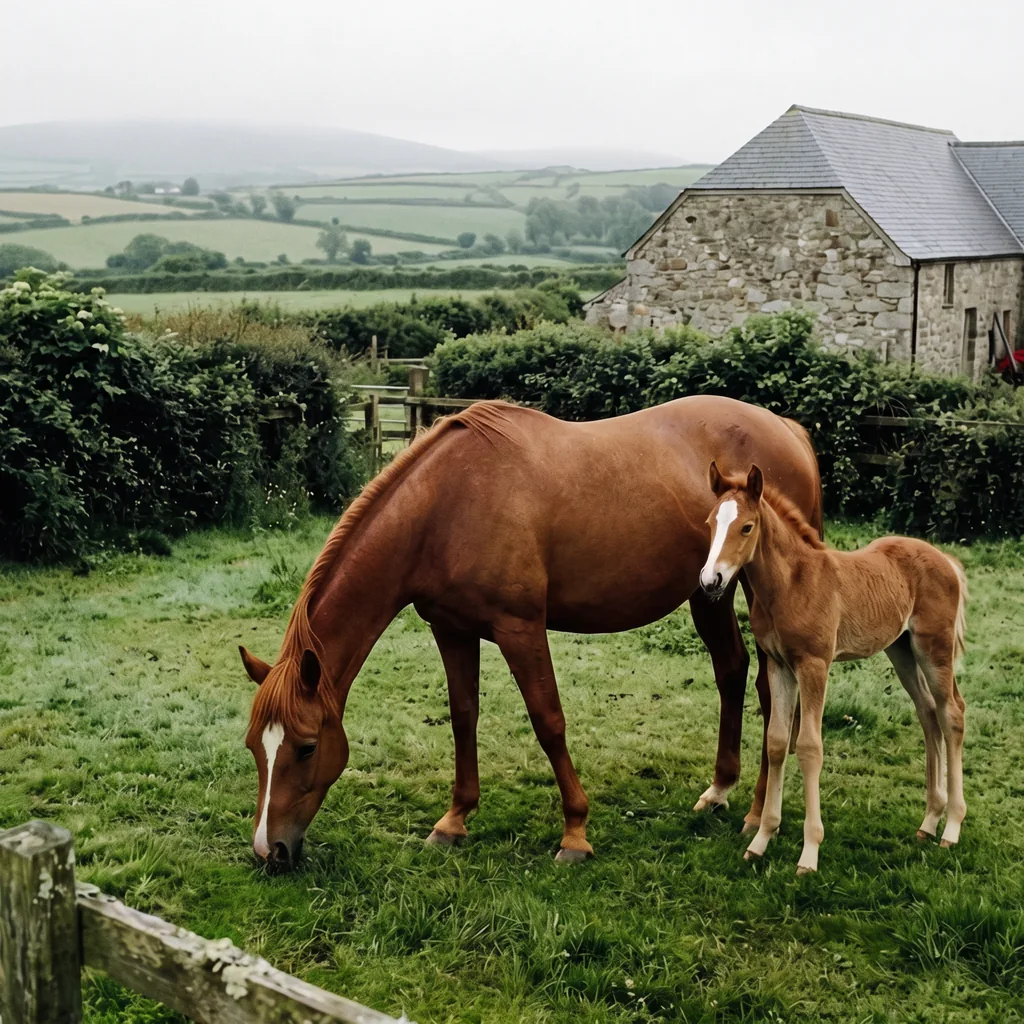 Élevage de chevaux au Haras de Barrón, Port-Sainte-Foy-et-Ponchapt